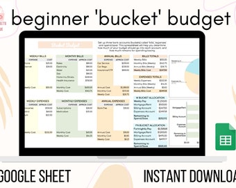 the Bucket Budget Spreadsheet - Google Sheets Instant Download