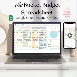Savvy Sheets - Bucket Budget Spreadsheet - Google Sheets Instant Download