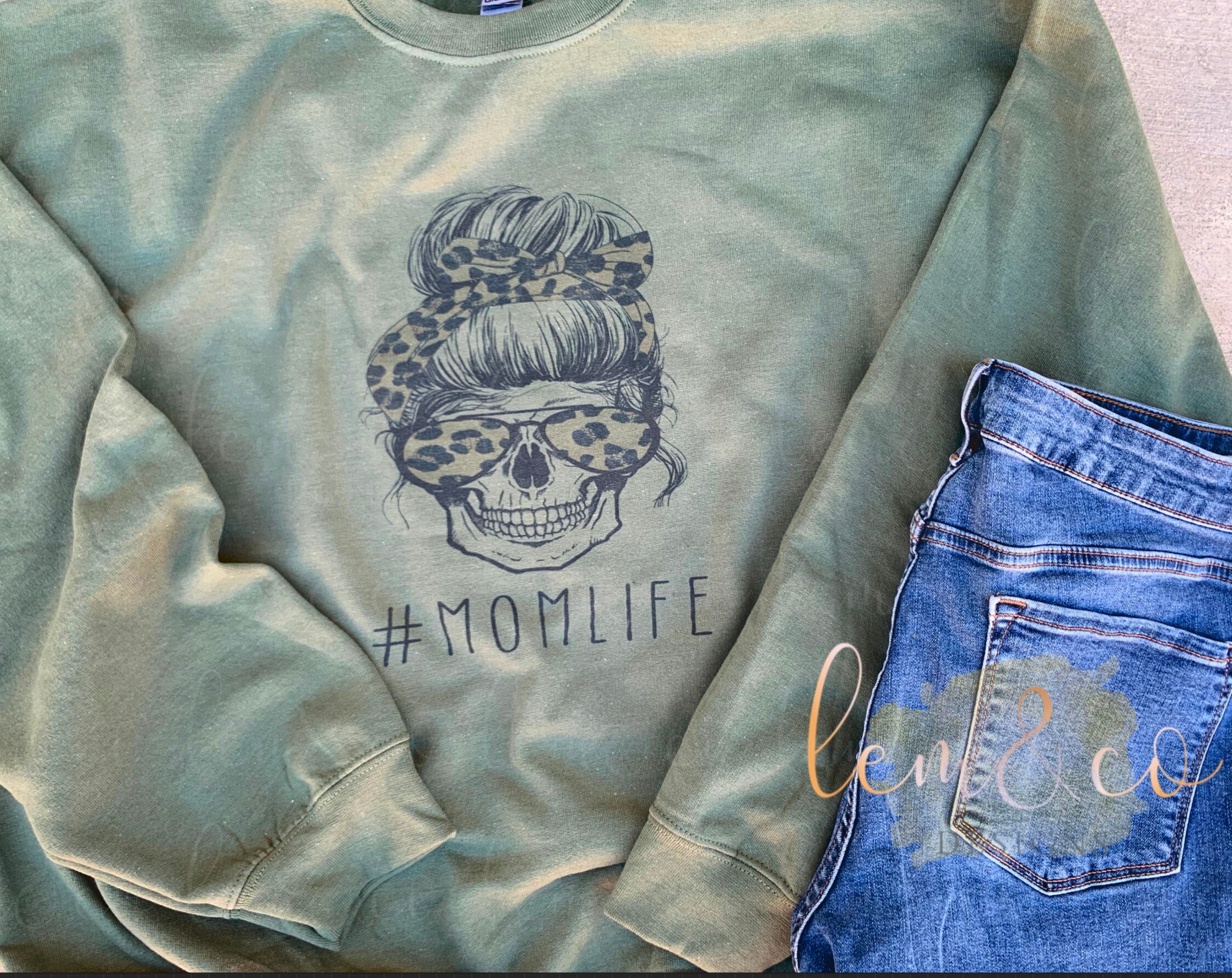 skeleton crewneck sweatshirt