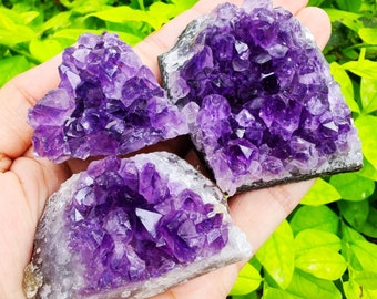 Amethyst Cluster Natural Raw Crystal Cluster Quartz Rock Reiki Healing Spiritual Protection Crystal Stone