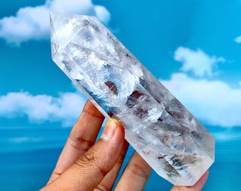 Natural White Crystal Quartz Crystal Tower Obelisk Quartz Crystal Wand Decor，Crystal Point ,Crystal Quartz Healing