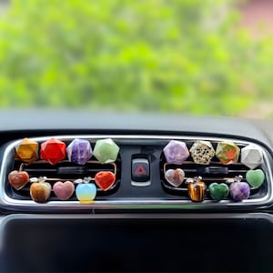 Quartz Crystal Car Vent Clip: Star, Heart, Hexagram Decoration