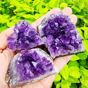 Amethyst Cluster Natural Raw Crystal Cluster Quartz Rock Reiki Healing Spiritual Protection Crystal Stone