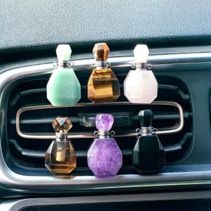 Crystal Car Vent Clips car perfume bottle Car outlet decoration, natural quartz car parts, car crystal, car gifts