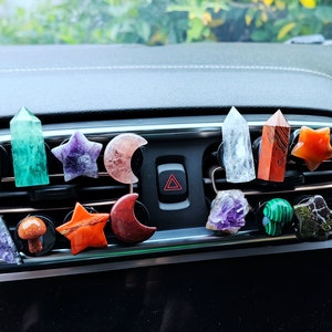 Crystal Car Vent Clip: Tower, Star & Moon - Car Fragrance Diffuser