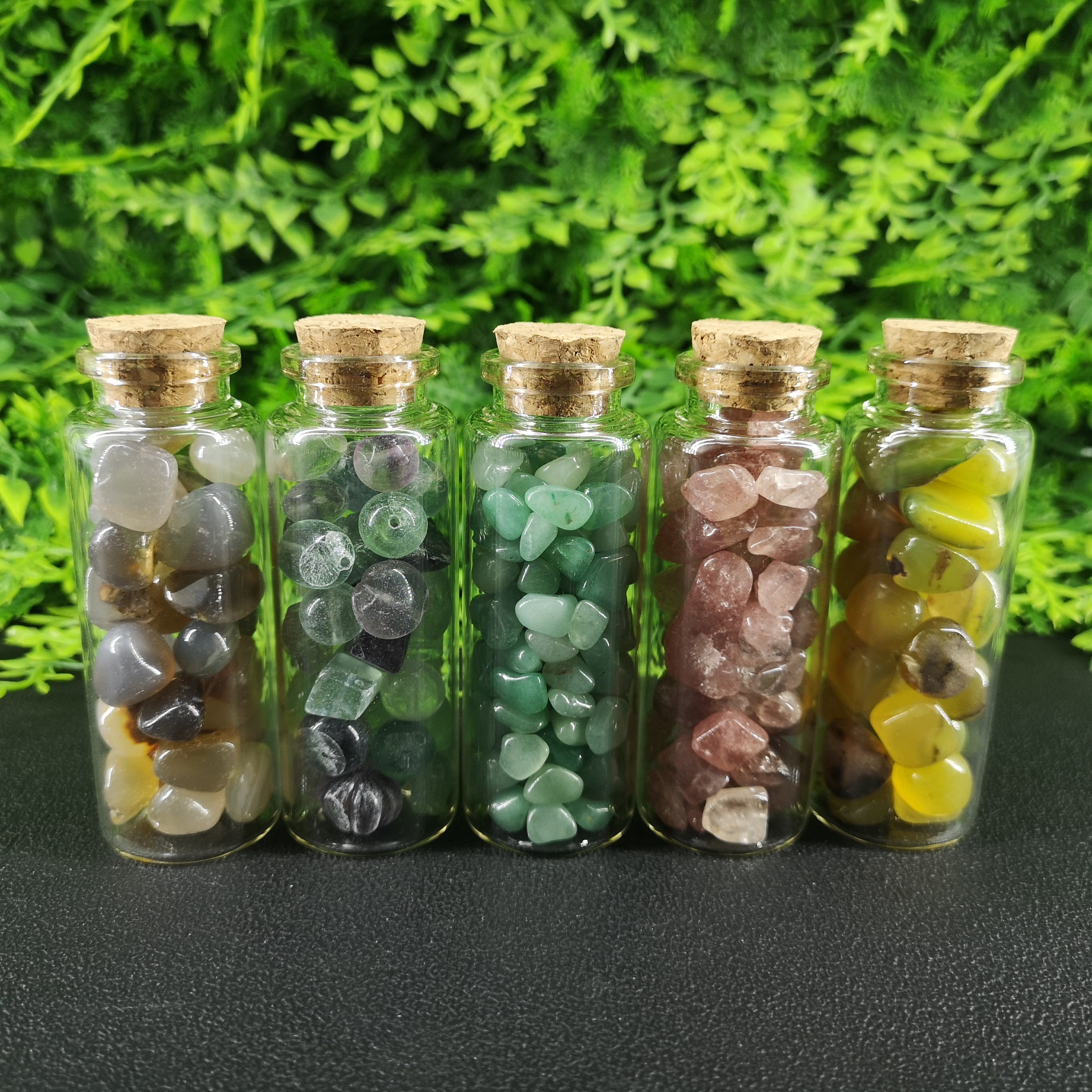 Natural quartz crystal wishing bottle Crystal gravel Etsy