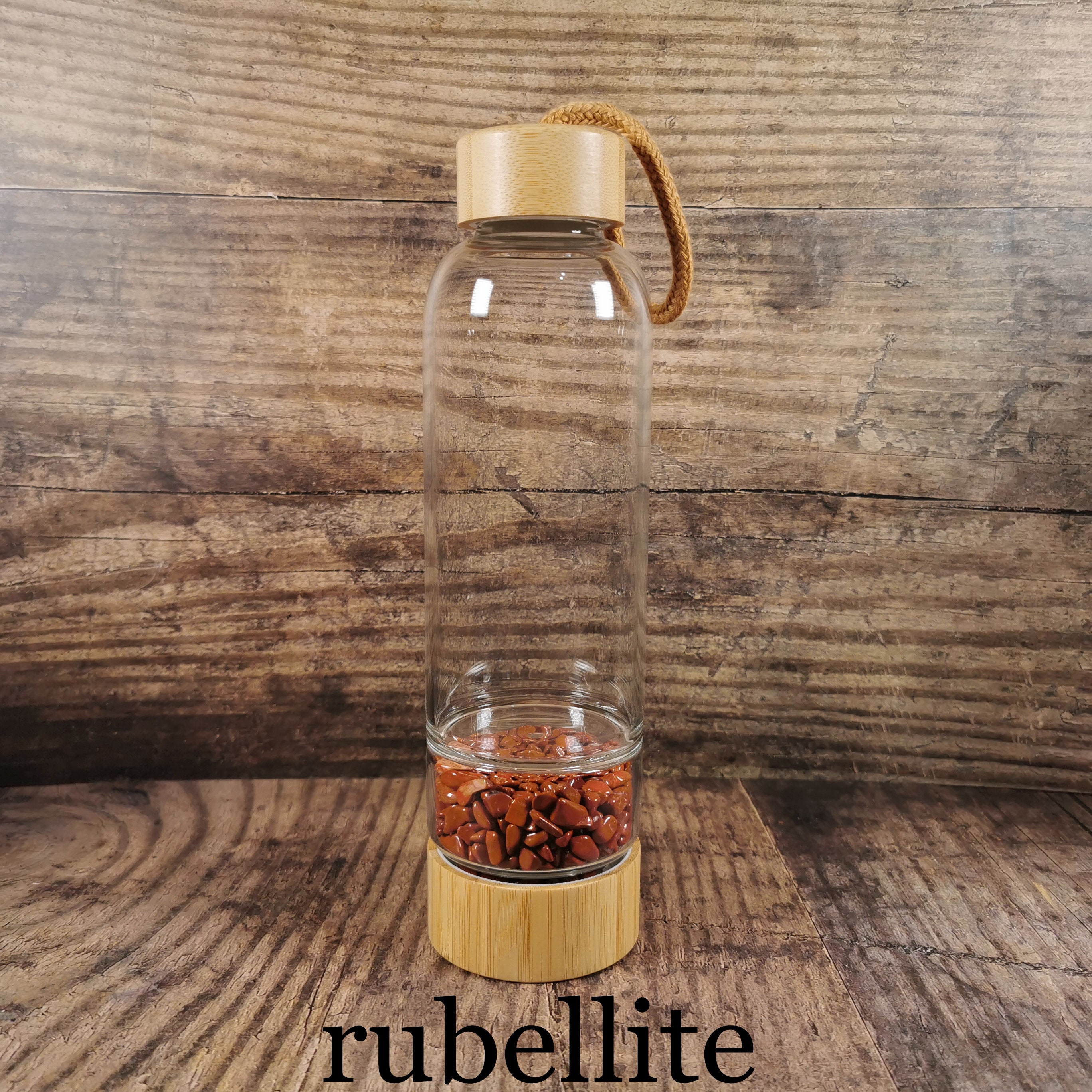 Natural Quartz Crystal Gravel Stone Point Glass Water Bottle Etsy