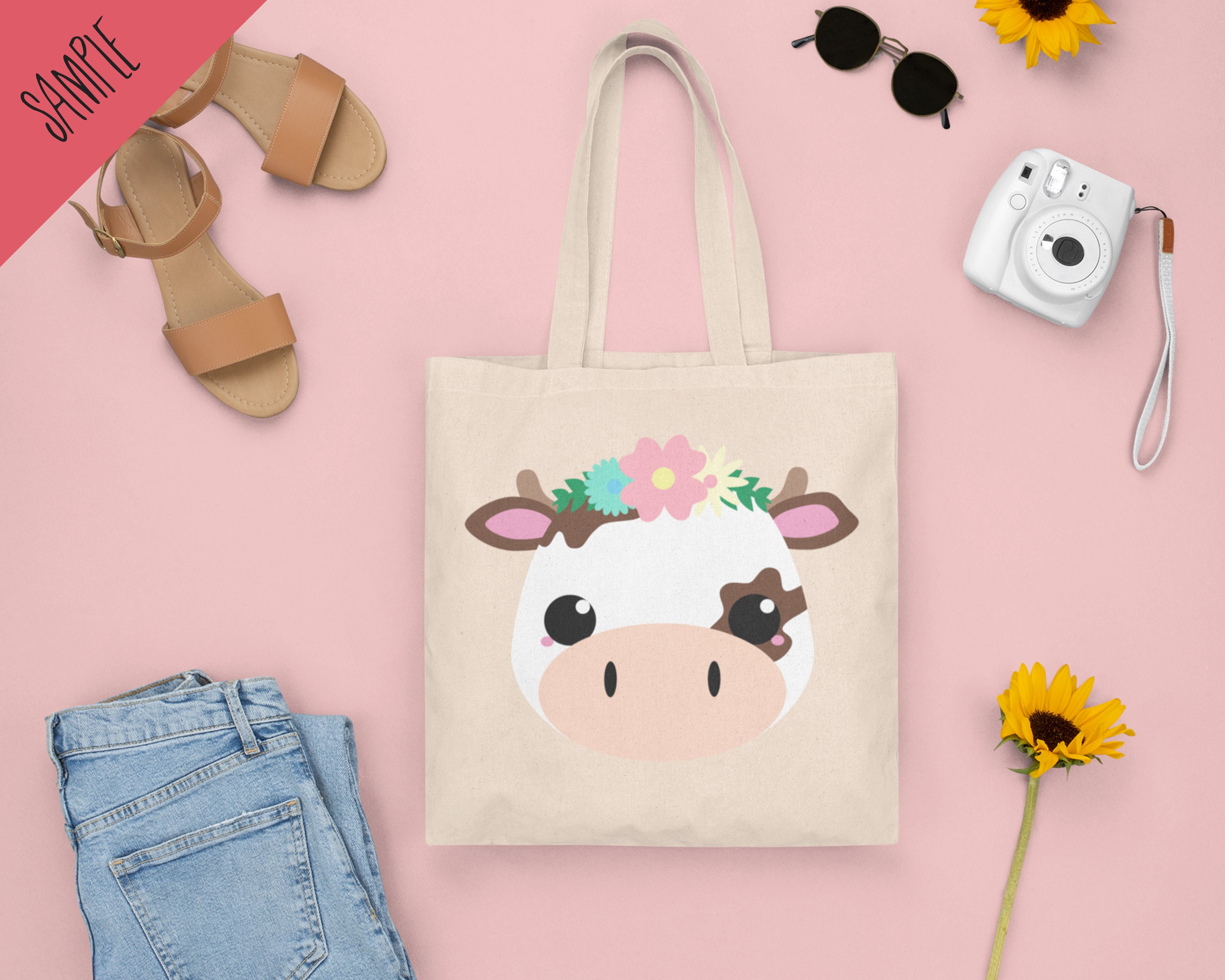 Download Cow with Crown SVG Floral Headband Cow Head SVG svg eps | Etsy