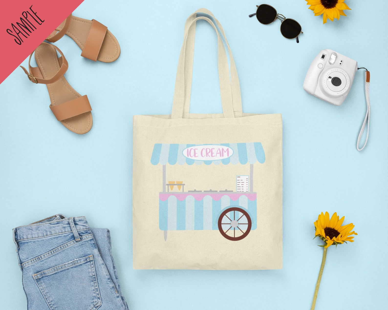 Ice Cream Cart SVG Ice Cream SVG Layered for Easy Use Svg, Eps, Jpg