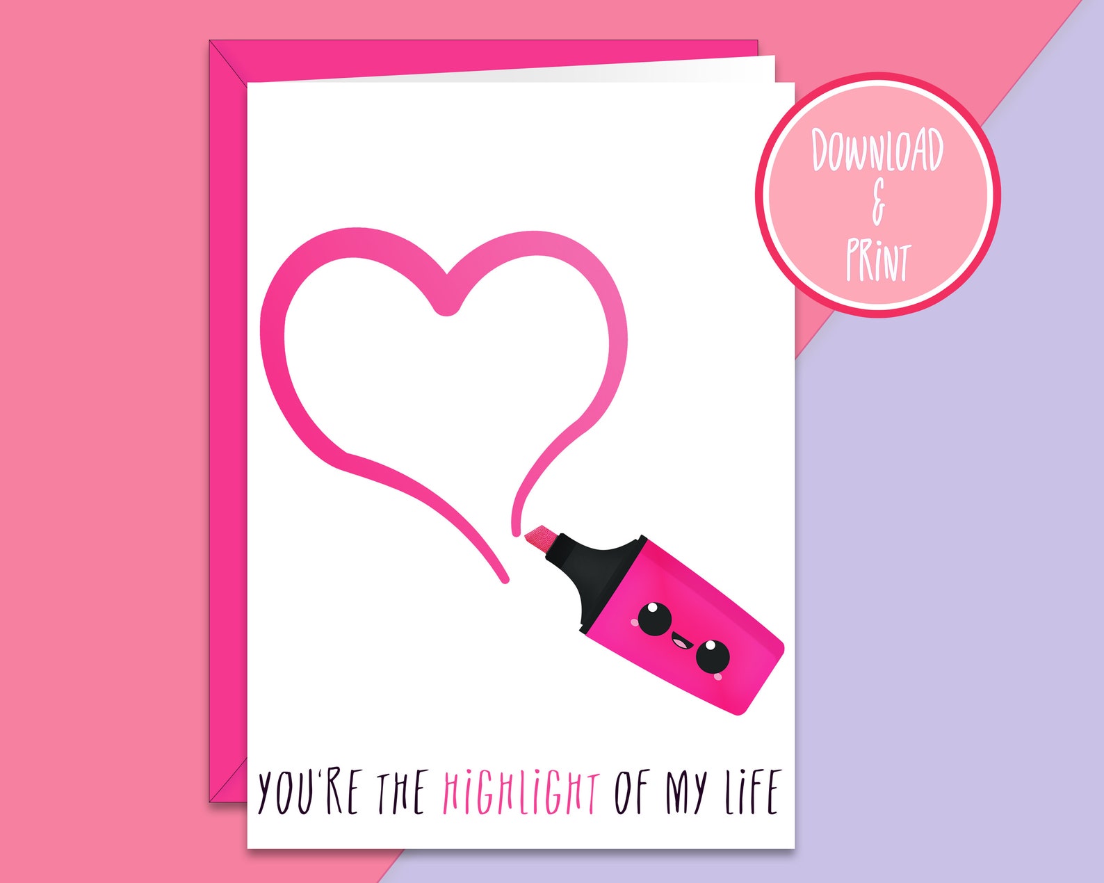 Printable Kawaii Valentine's Card Your're the | Etsy