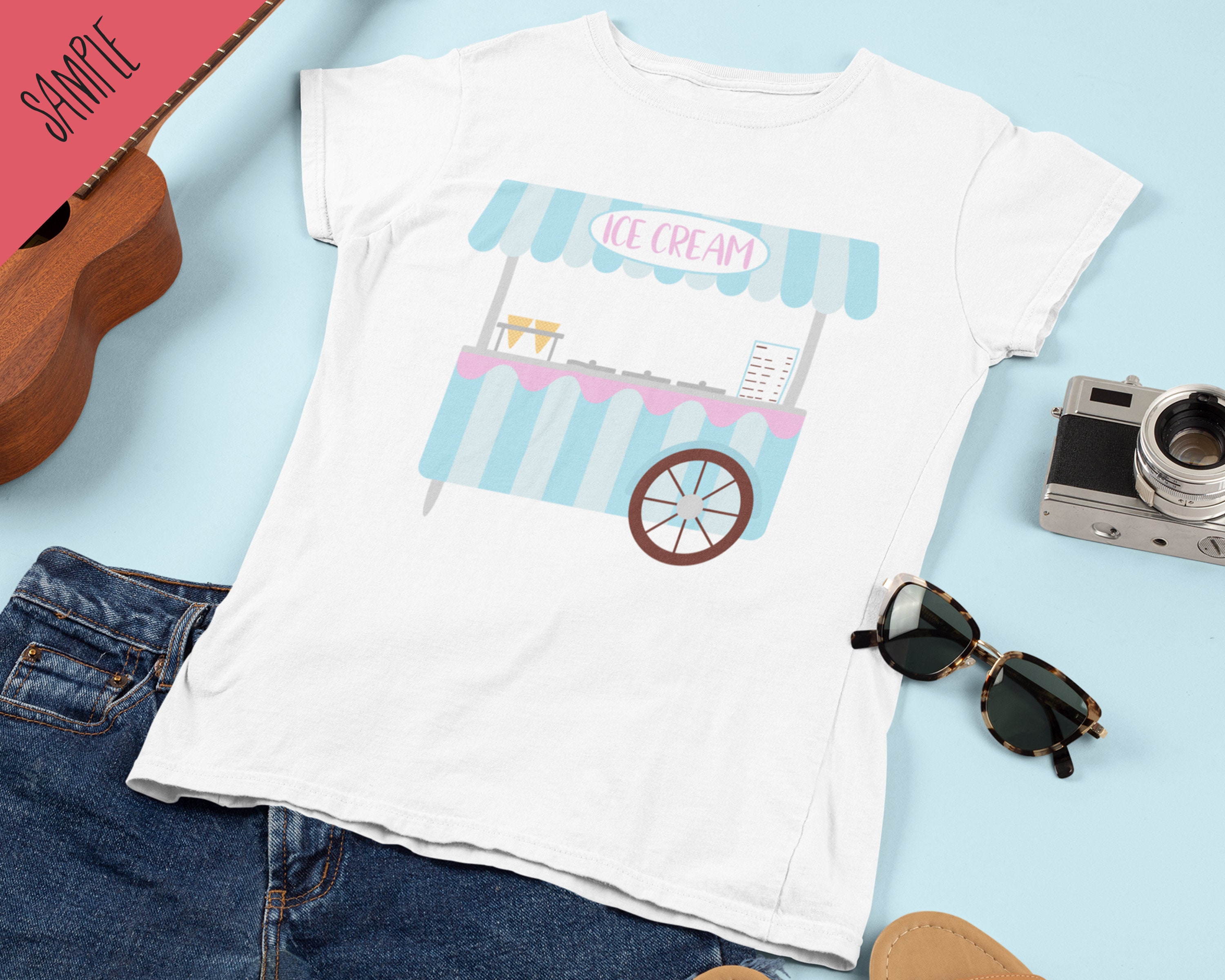 Ice Cream Cart SVG Ice Cream SVG Layered for Easy Use Svg, Eps, Jpg