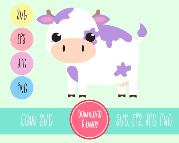 Download Cow Svg Kawaii Cow Svg Layered For Easy Use Svg Eps Jpg Png Kawaii Svg For Cutting Programs Like Silhouette Cricut Etc By Mochikawaiidesigns Catch My Party