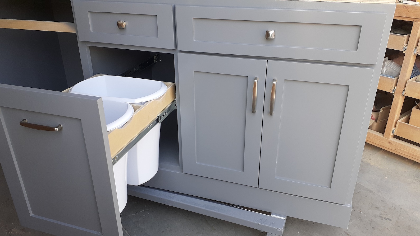 6 ft Gray Kitchen Island with dishwasher space without top Etsy