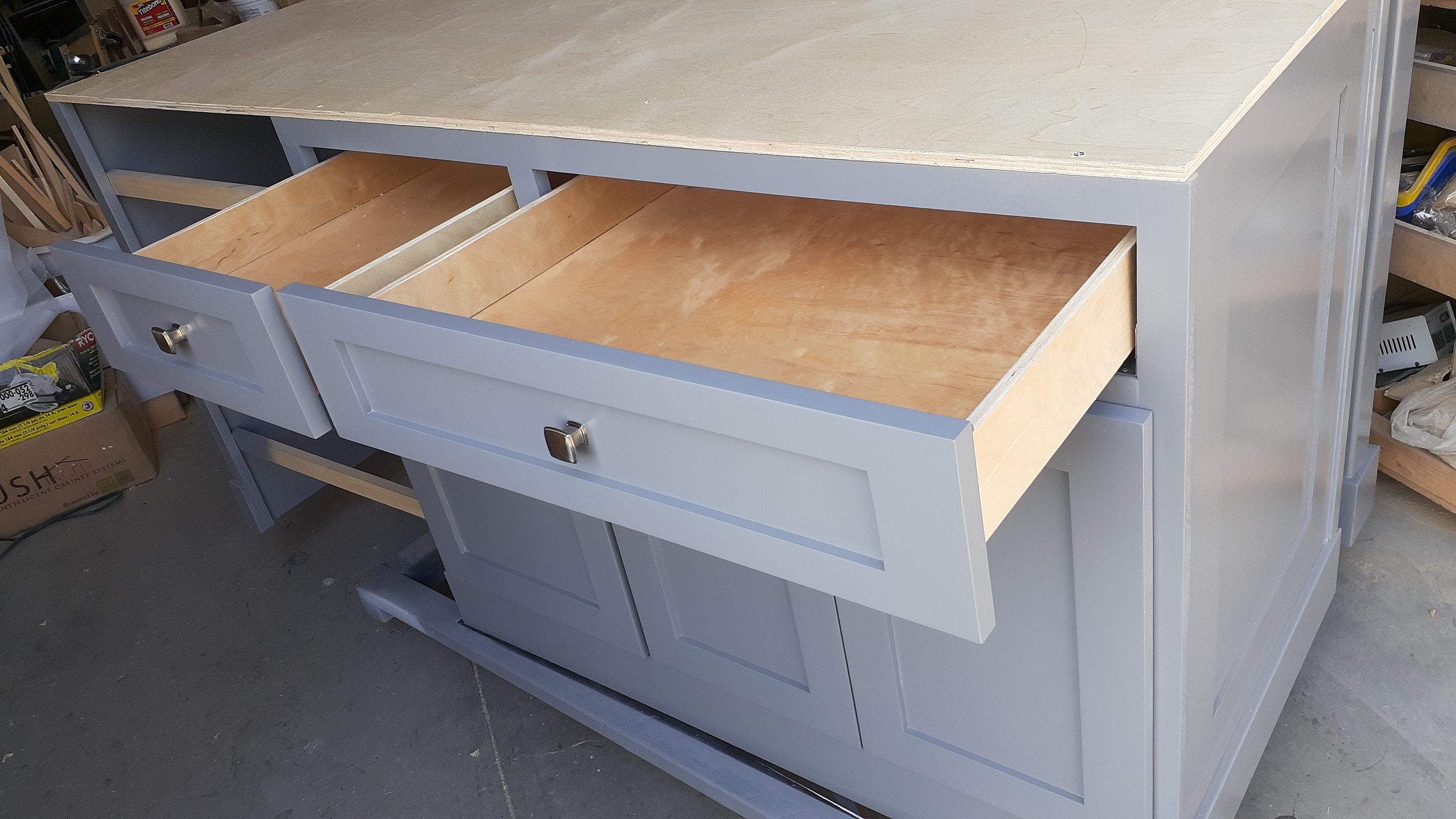 6 ft Gray Kitchen Island with dishwasher space without top Etsy