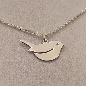 Zilveren vogel hanger ketting