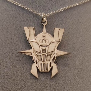 Silver Mazinger Pendant Necklace