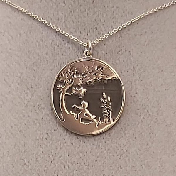 Tai Chi Silver Pendant Necklace