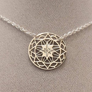Polaris Star Silver and Diamond Pendant Necklace