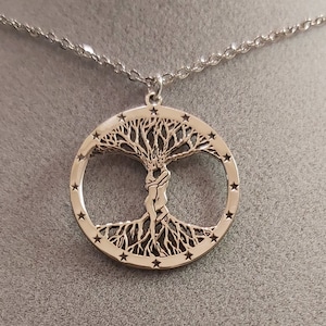 Tree of Life Pendant Necklace Couple Silver