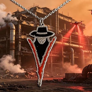 Collar “V de Vendetta – Anonymous” en plata