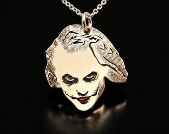 Heath Ledger Joker Necklace: DC Comics Pendant With 24