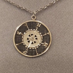 Kompas Zilveren Hanger Ketting