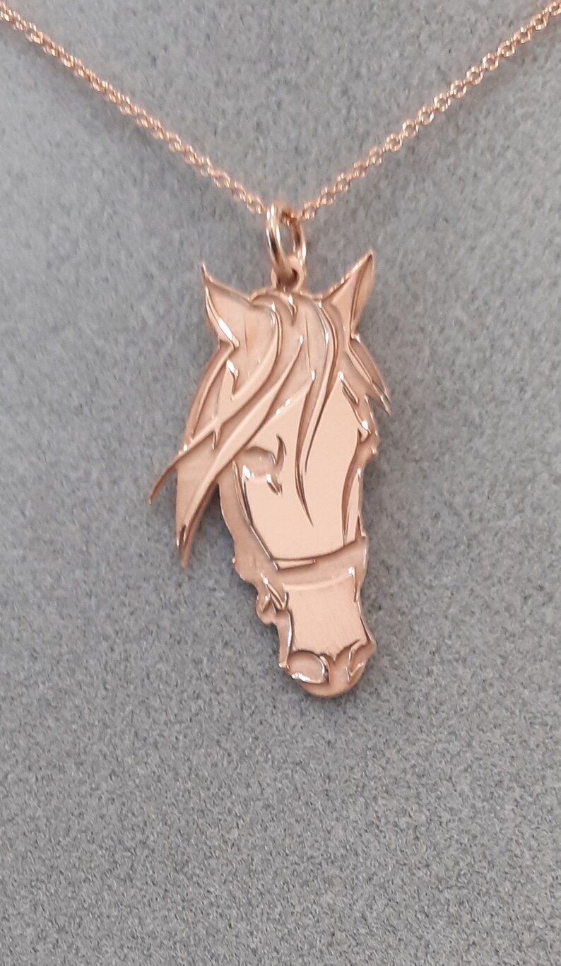 Silver Horse Pendant Necklace Etsy