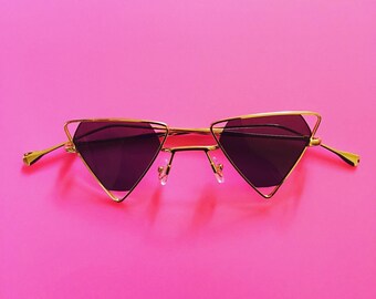 80s triangle sunglasses