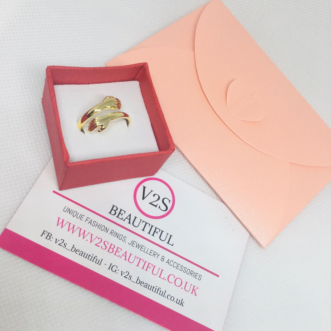 Fuchsia & 18k White Gold Hug Ring main image 0