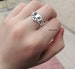 Crying Face Ring, Matching Rings, Sad Face Ring, Smiley Face Ring, Crying Girl Heart Signet Ring, Y2K Chunky Heart Ring, Boho Hippie Ring, 