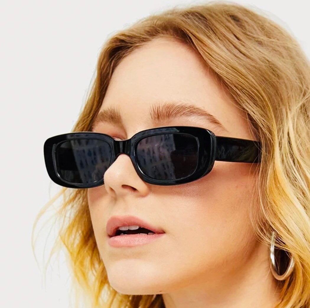 Rectangle Sunglasses Small Square Sunglasses For Women 90s | Etsy