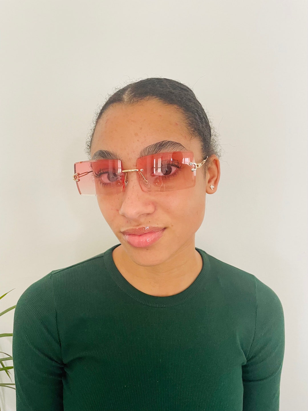 Pink Sunglasses Y2K 2000s Party Sunglasses Pink Aesthetic Etsy