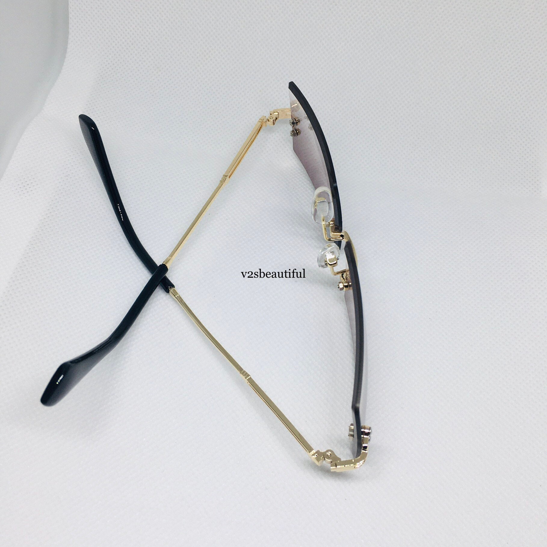 Y2K Rimless Sunglasses Sunglasses For Women Y2K Fashion Etsy