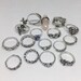 Set of 15 Boho Ring Set, Midi Ring Set, Vintage Crystal Boho Ring Set, Cottagecore Rings, Fashion Stacking Ring, Assorted Ring Pack, Ring UK 