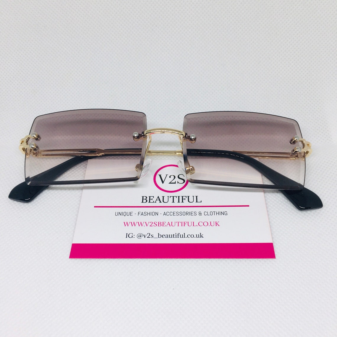 Y2K Rimless Sunglasses Sunglasses For Women Y2K Fashion Etsy