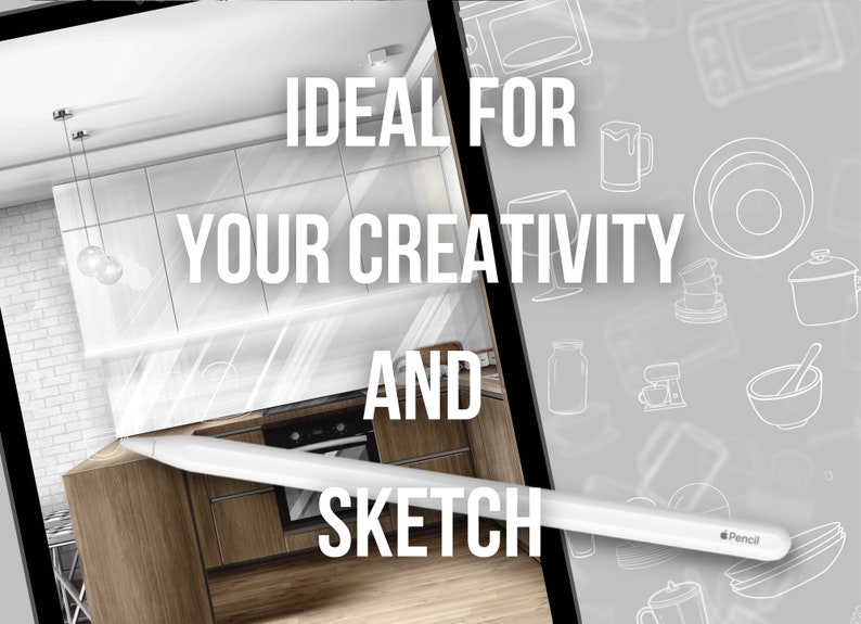 34 Dishes Procreate Brushes Procreate Tableware Stamp - Etsy