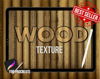 12 Procreate Wood Texture, set di pennelli per legno per Procreate, pavimento in legno, pennelli Procreate per schizzi di interni, architettura, paesaggio, design