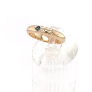 Australian Sapphire Gold Ring Gypsy Set image 9