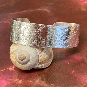 Etched Sterling Silver Cuff 2cm image 6