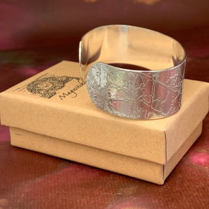 Etched Sterling Silver Cuff 2cm image 4