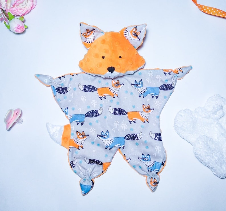 Fox Sewing Pattern PDF Stuffed Animal Fox Security Blanket Baby