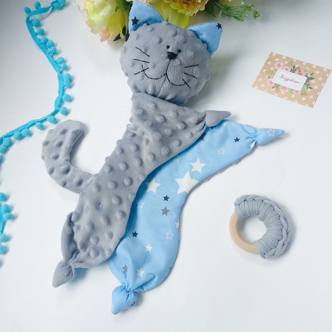 Cat Lovey Sewing Pattern Kitty Security Blanket Stuffed Cat Etsy