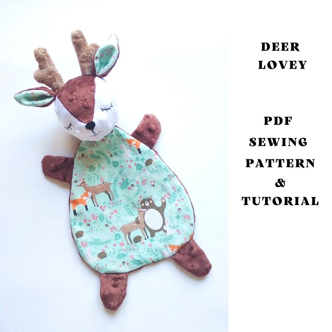 Deer Lovey Sewing Pattern Baby Lovey Security Blanket Doudou Etsy