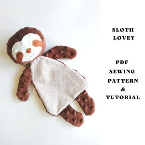 PDF Sloth Lovey sewing pattern and Tutorial Stuffed Animal Digital Download