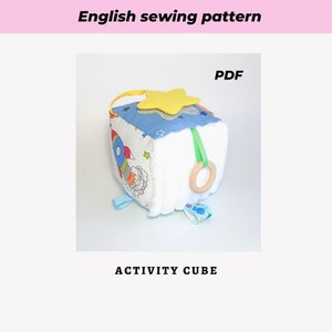 Activity cube Sewing pattern PDF Soft baby block Digital download