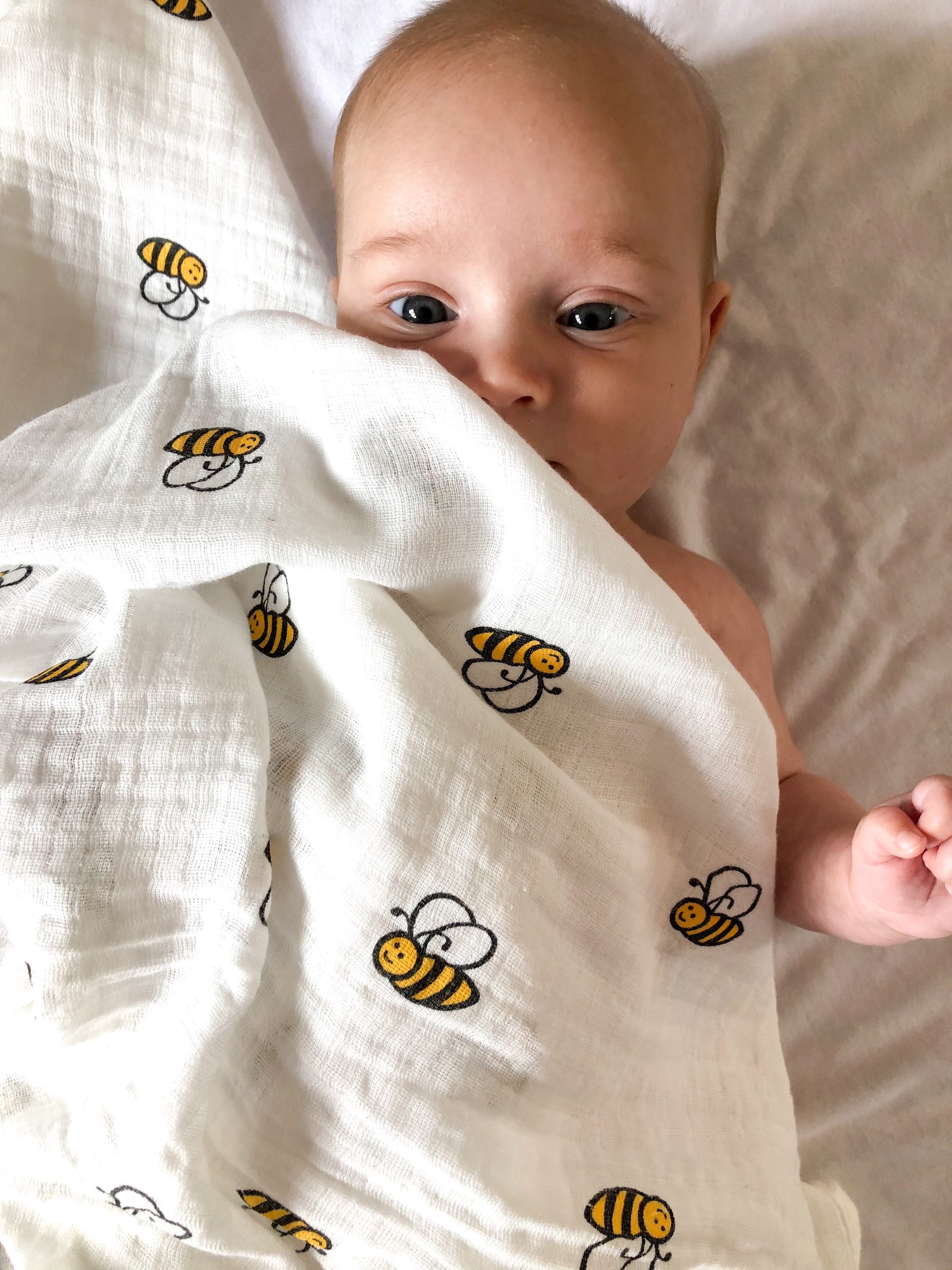 Baby swaddle muslin / Large personalised muslin / swaddle wrap Etsy