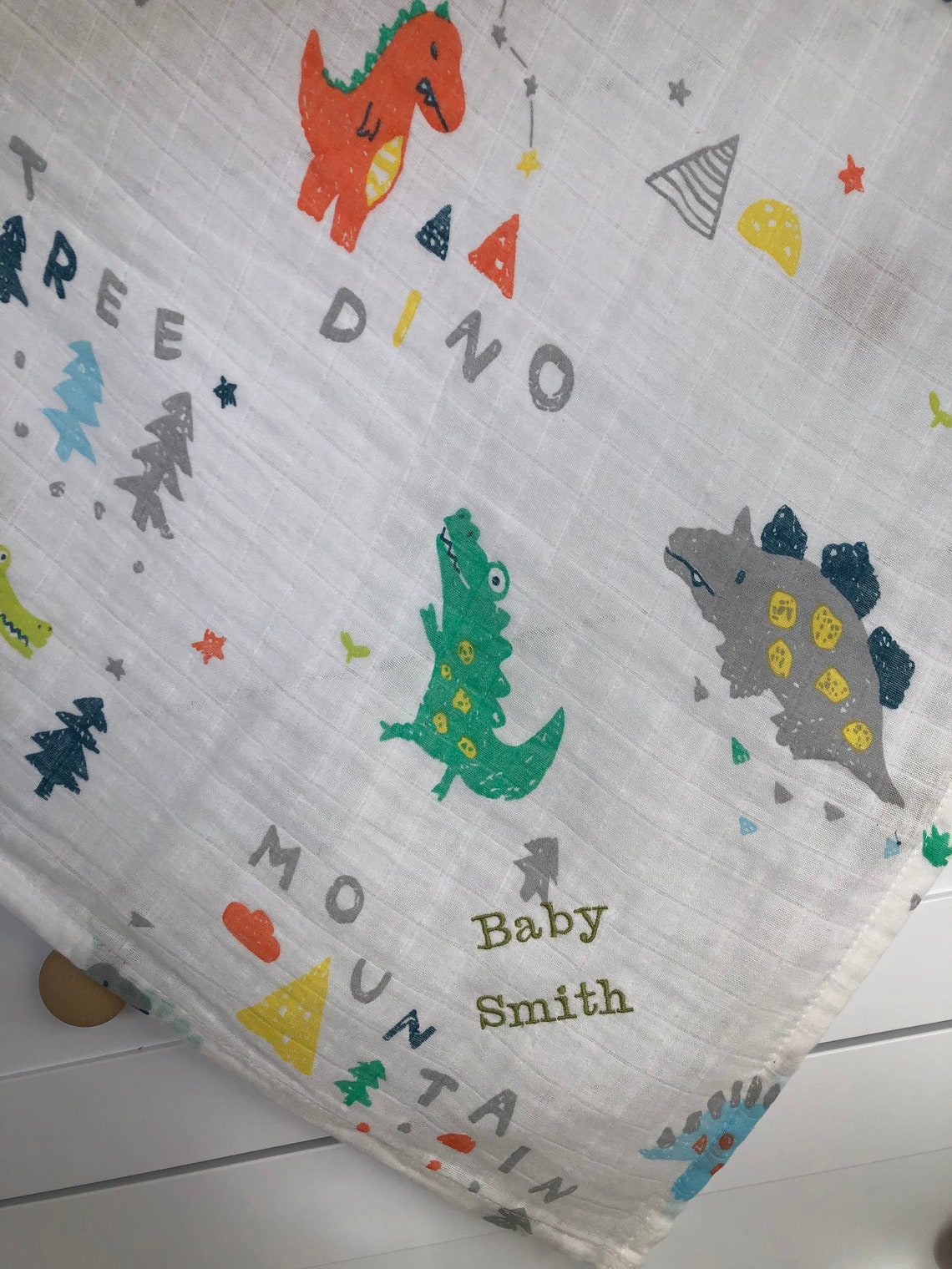 Baby swaddle muslin / Large personalised muslin / swaddle wrap Etsy