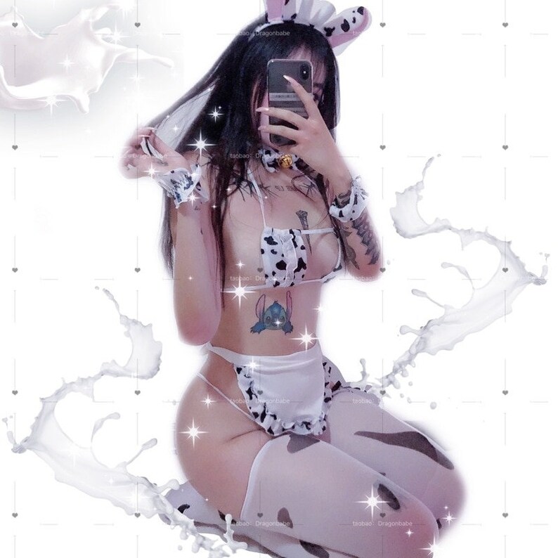 cow print bra and panty set