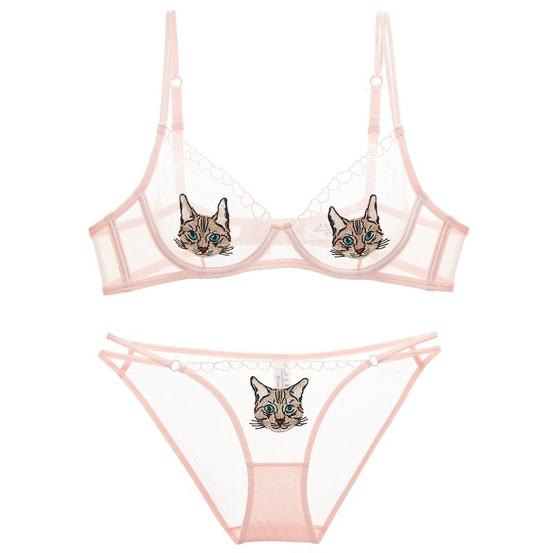 Cute Bra Cat Design Etsy
