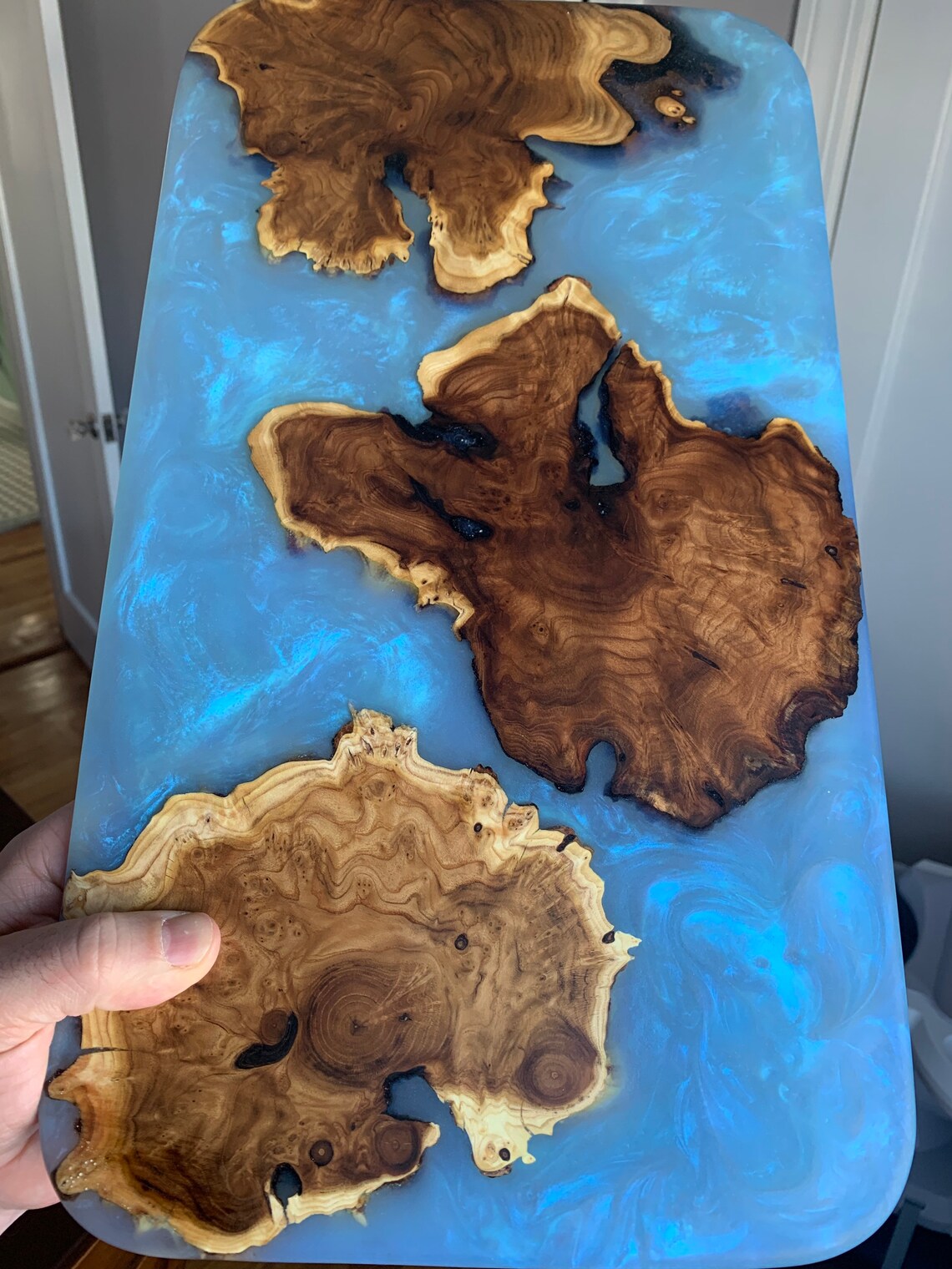 Burl wood charcuterie board Etsy